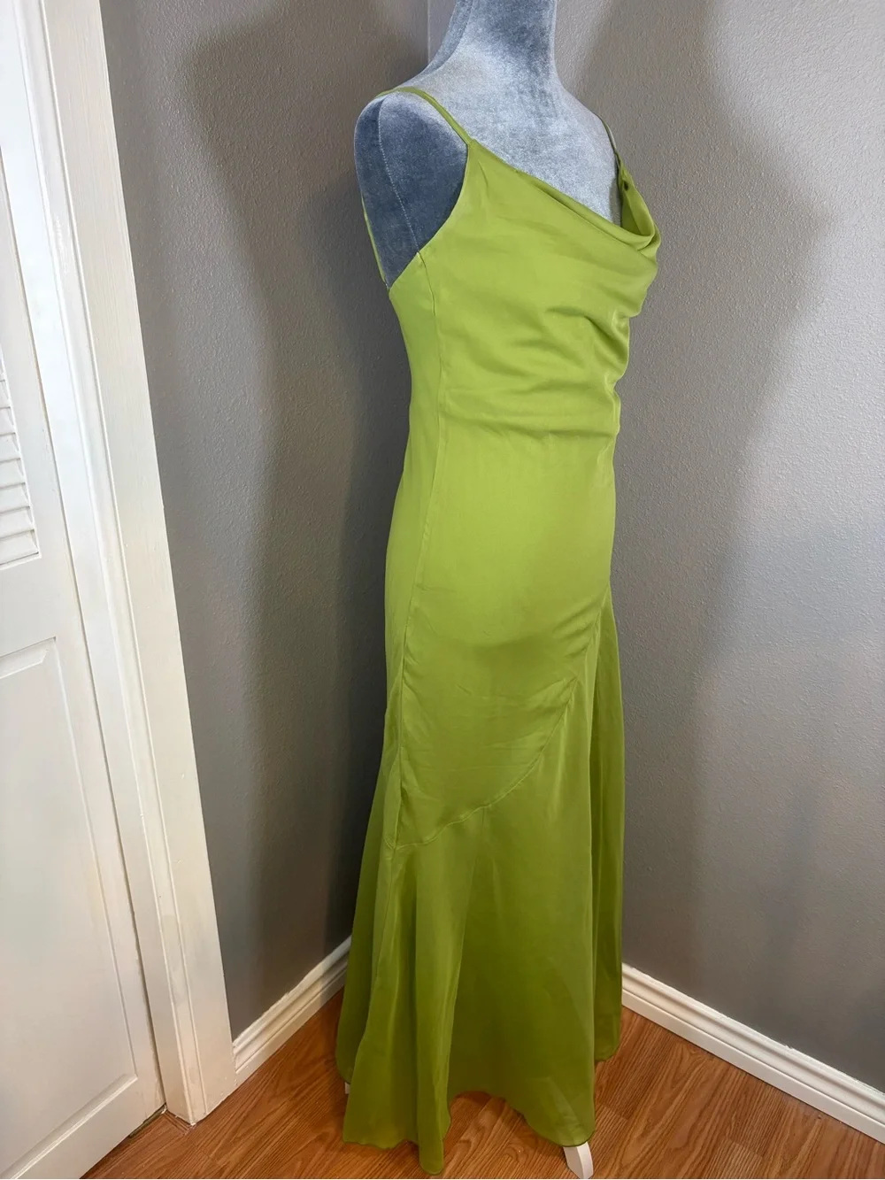 NWT Abercrombie & Fitch Olive Green Slip Maxi Dress Size Small / Tall